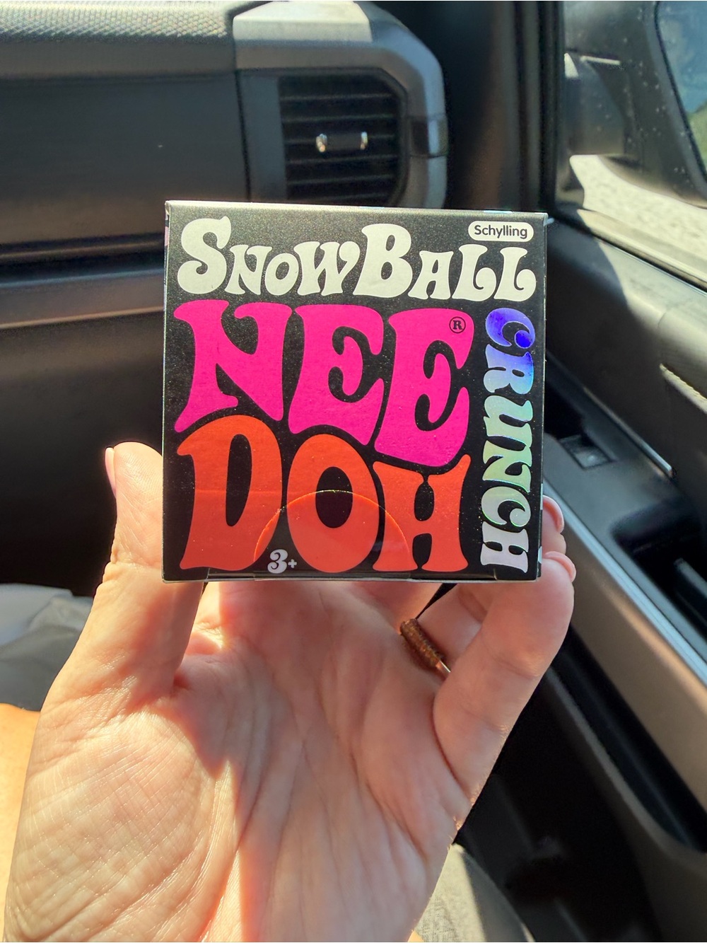 SnowBall NeeDoh Crunch Sensory Ball – Pink & Orange